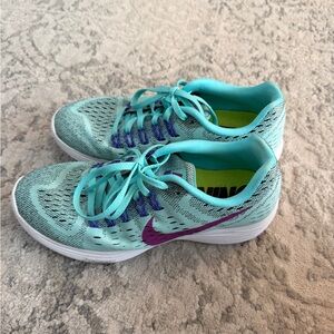 Nike Women's Aqua and Violet Sneakers size 7.5